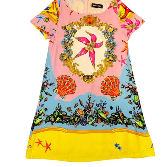 Versace Versace Trésor de la Mer Print Dress Kids Size 12 - Picture 1 of 2
